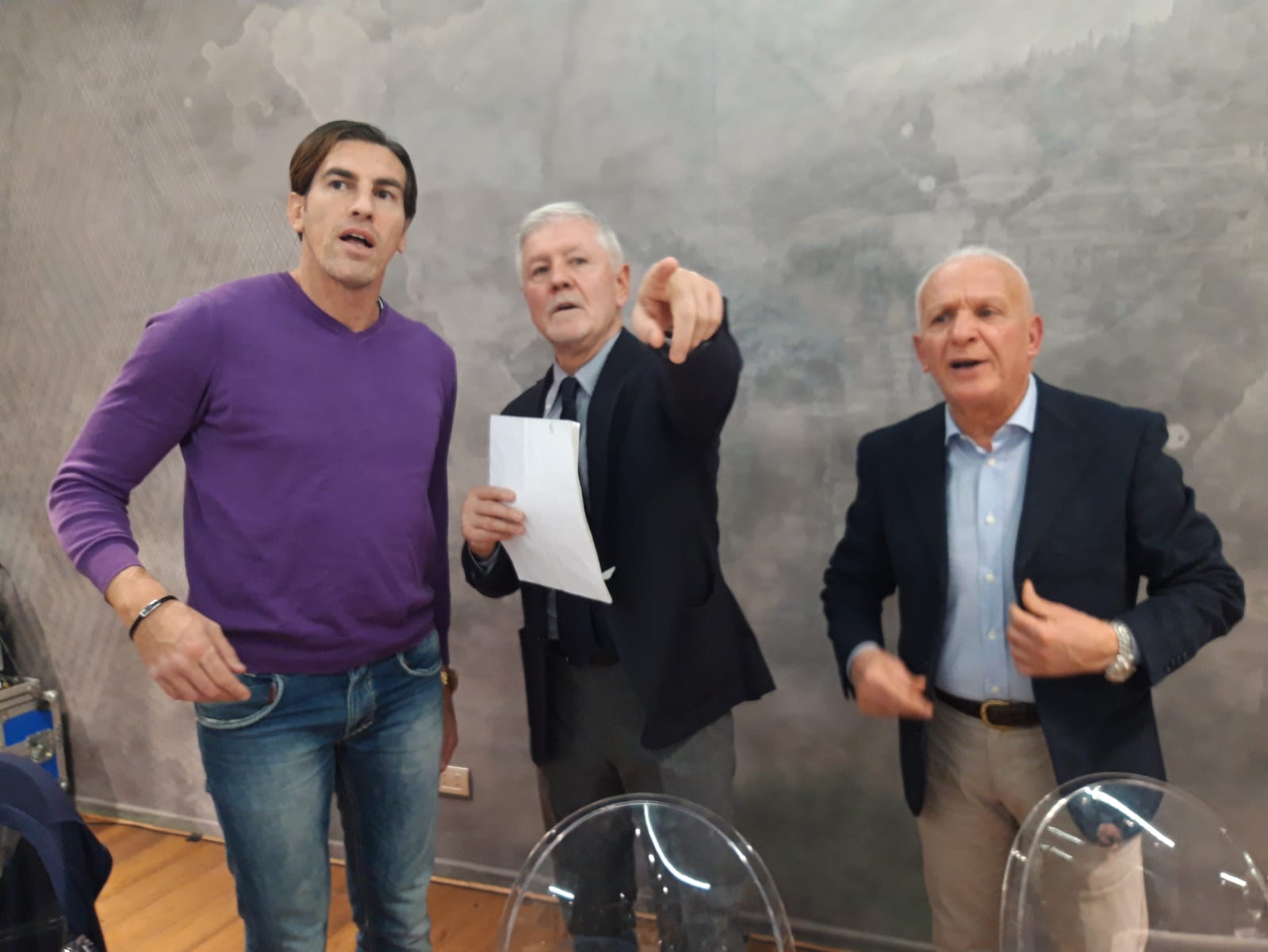 Da sx: Figlio di Galdiolo, Moreno Roggi ed Esposito