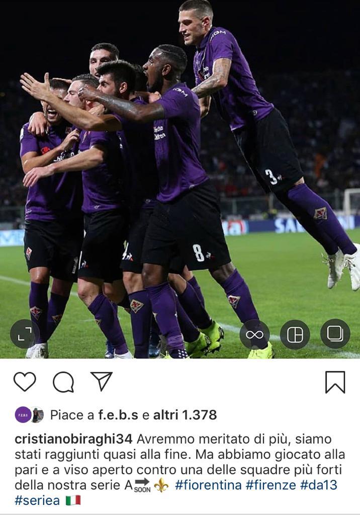 Biraghi: “Avremmo meritato di più, giocato alla pari contro una grande squadra”