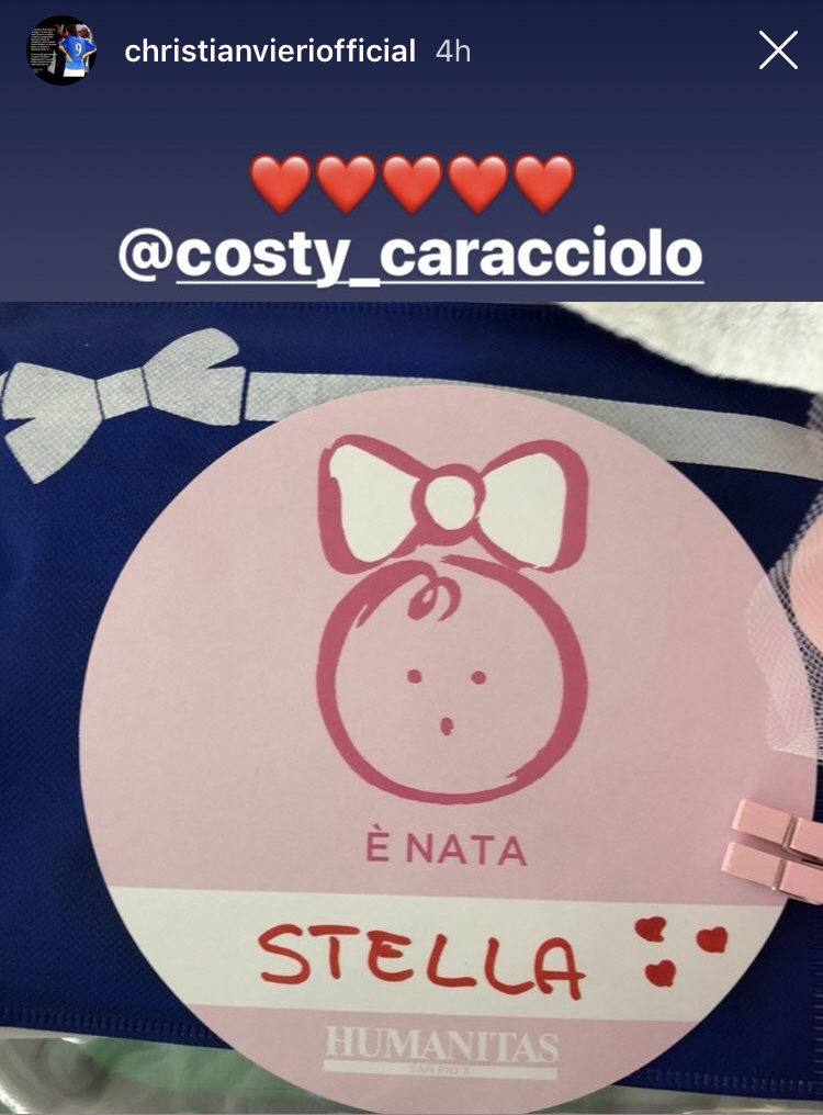 (FOTO): nata Stella, la figlia di Bobo Vieri e Costanza Caracciolo