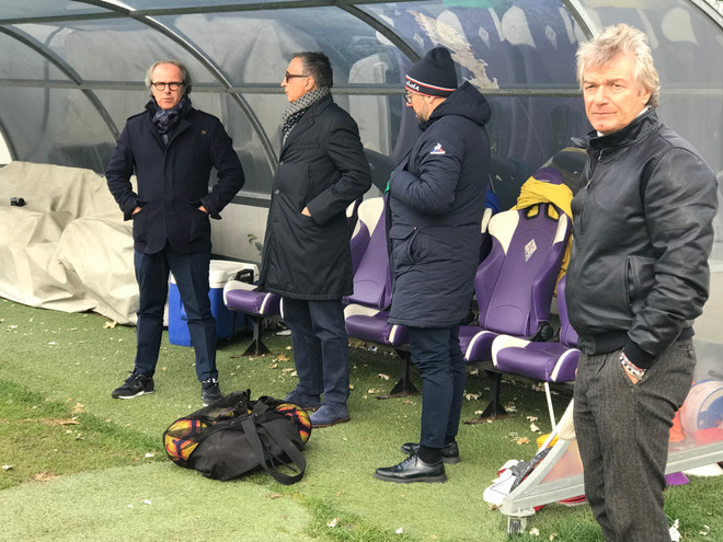 Della Valle al centro sportivo, abbracci con Corvino, faccia a faccia con Pioli e Biraghi. Le foto