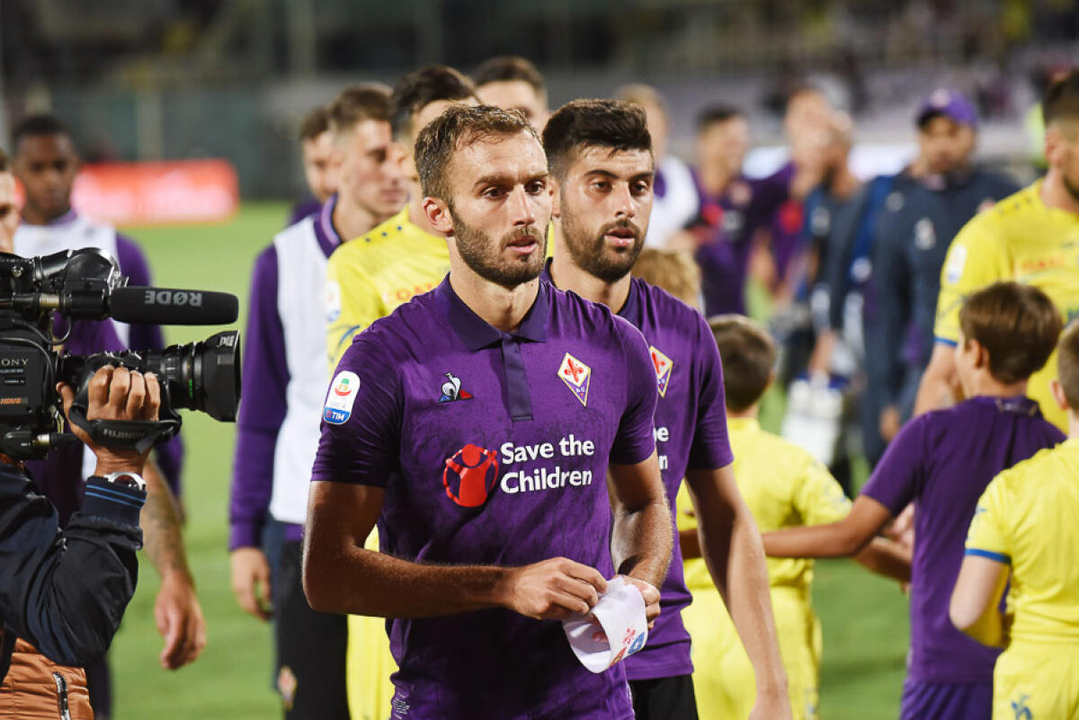 Pezzella: "Pioli in discussione? mancanza di rispetto per noi. Se hai giovani è normale la crisi" - Firenze, stadio Artemio Franchi, 26.08.2018, Fiorentina-Chievo, Foto Fiorenzo Sernacchioli. Copyright Labaroviola.com, Pezzella