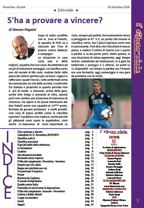 Prima di Fiorentina-Empoli leggi gratuitamente “I’Tifoso Viola” al suo interno...