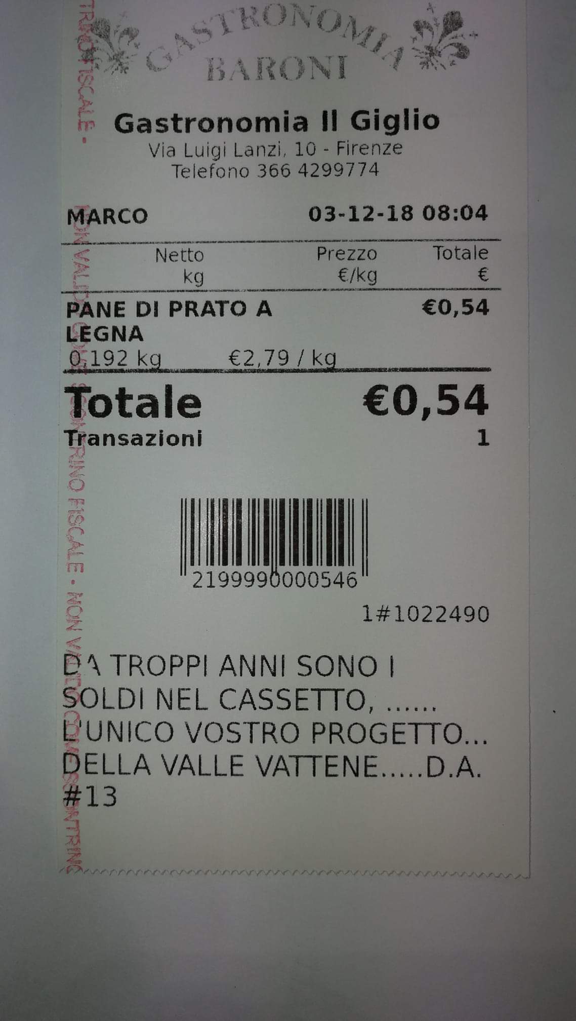 La protesta dei tifosi viola arriva nei negozi. Ecco lo scontrino anti Della Valle FOTO