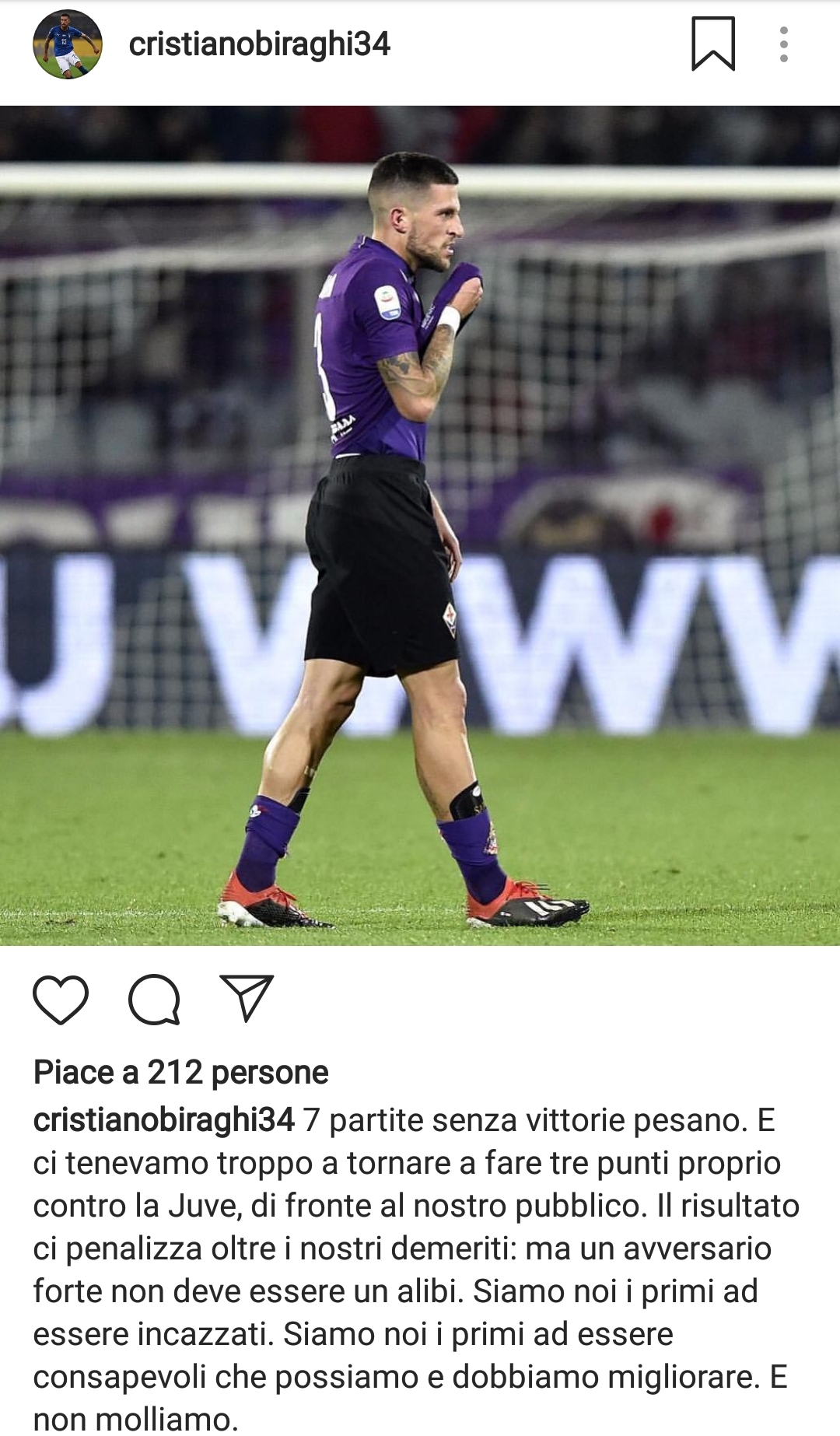 Biraghi: "Risultato troppo severo, siamo incazzati. Juventus forte non deve essere alibi"