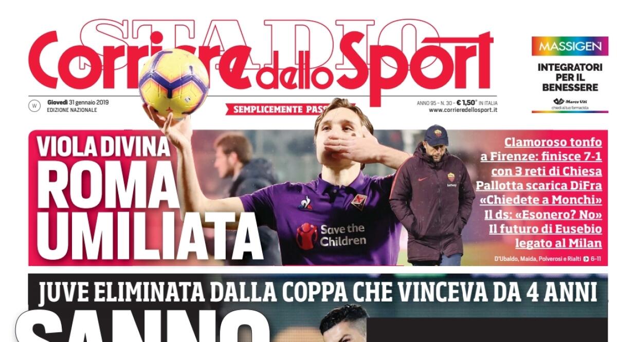 CdS, trionfo Fiorentina, viola come Manchester e Bayern. La svolta tattica di Pioli... - 