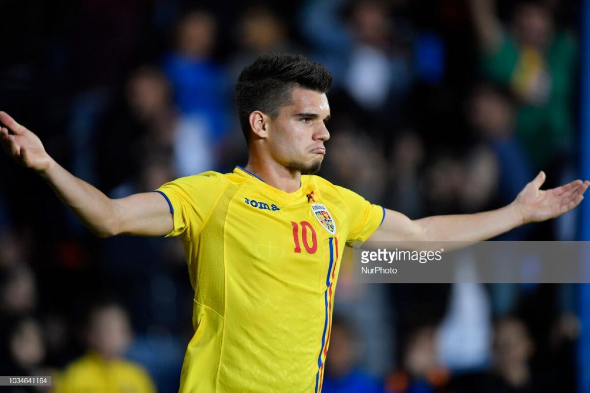 Skysport: "Ianis Hagi-Genoa, è fatta! Tocca a Prandelli far sbocciare  il gioiello romeno.." - Romania's U21 Ianis Hagi celebrates after scoring during European Under-21 Championship 2019, Qualifying Round between Romania U21 and Bosnia and Herzegovina U21 at Central Stadium Hagi Academy, Ovidiu, Romania, 11 September 2018. (Photo by Alex Nico