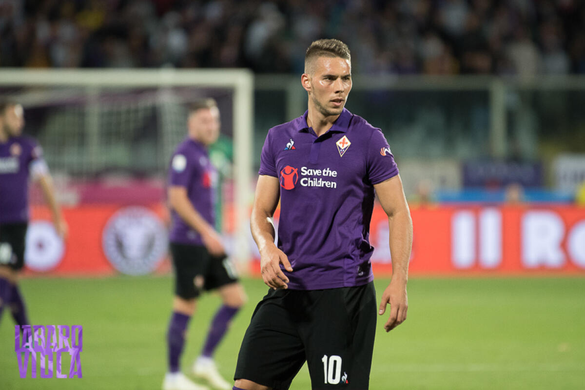 Il presidente del Genoa Preziosi incontra il procuratore di Pjaca, vuole convincerlo - Firenze, stadio Artemio Franchi, 21.10.2018, Fiorentina-Cagliari, Foto Fiorenzo Sernacchioli. Copyright Labaroviola.com