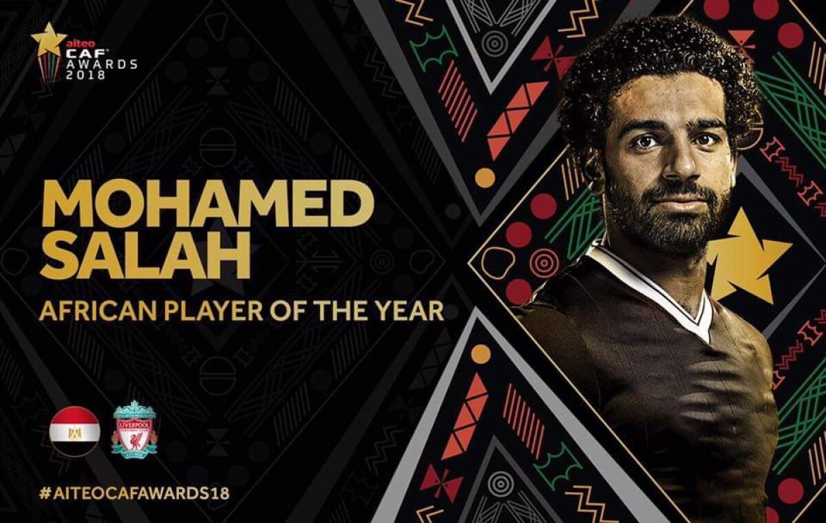 Salah miglior giocatore africano per la seconda volta consecutiva - 