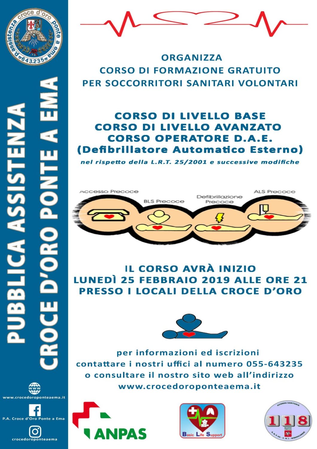 Labaroviola per il sociale: diventa un soccorritore volontario per l'emergenza del 118 alla Croce D'Oro di Ponte a Ema