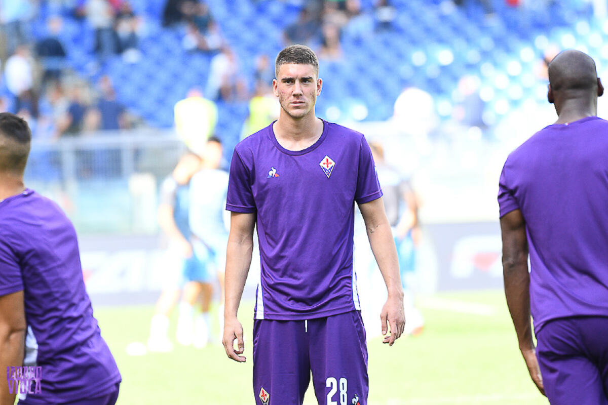 Vlahovic: "Meglio crescere in Primavera a Firenze che da altre parti. Vi spiego la mia esultanza.." - Roma, Stadio Olimpico, 07.10.2018, Lazio-Fiorentina, foto Fiorenzo Sernacchioli. Copyright Labaroviola.com, Vlahovic
