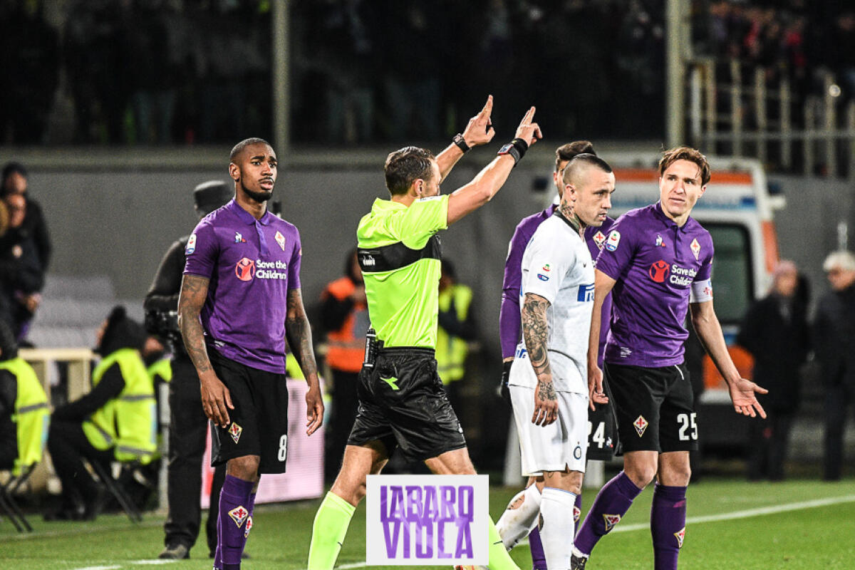 "Abisso ha maltrattato il VAR. Ha preferito darsi del ceco invece che del fesso" - Firenze, stadio Franchi, 24.02.2019, Fiorentina-Inter, foto Fiorenzo Sernacchioli. Copyright Labaroviola.com