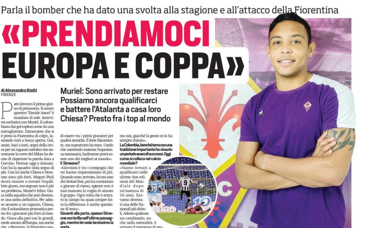 "Sognavo di restare. Chiesa vale più di 100 milioni. Simeone la più grande sorpresa perché..." - 