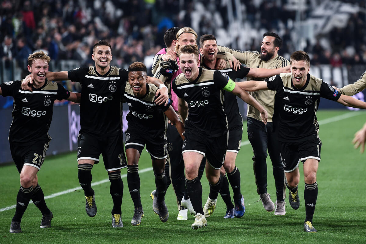 Fallimento Juventus in Champions, crolla il titolo in borsa e in totale perde più di 50 milioni - Mg Torino 16/04/2019 - Champions League / Juventus-Ajax / foto Matteo Gribaudi/Image Sport
nella foto: esultanza fine gara Ajax