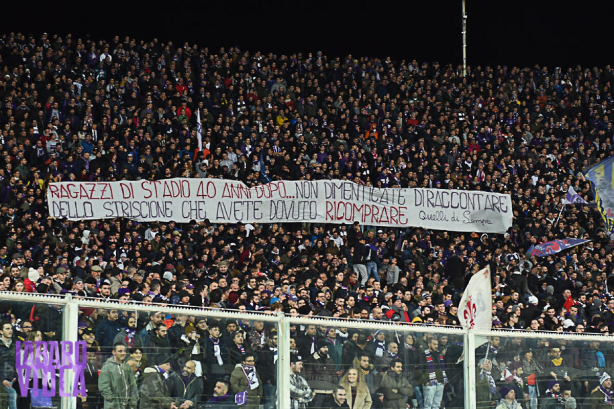La Nazione, domani ci sarà lo stadio semivuoto all'Artemio Franchi contro il Sassuolo - Firenze, stadio Artemio Franchi, 1.12.2018, Fiorentina-Juventus, Foto Fiorenzo Sernacchioli. Copyright Labaroviola.com