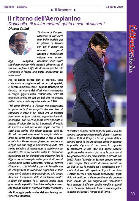 Roncaglia: “Firenze nel mio cuore, Montella garanzia di ambizione. Con lui ognuno di noi...”