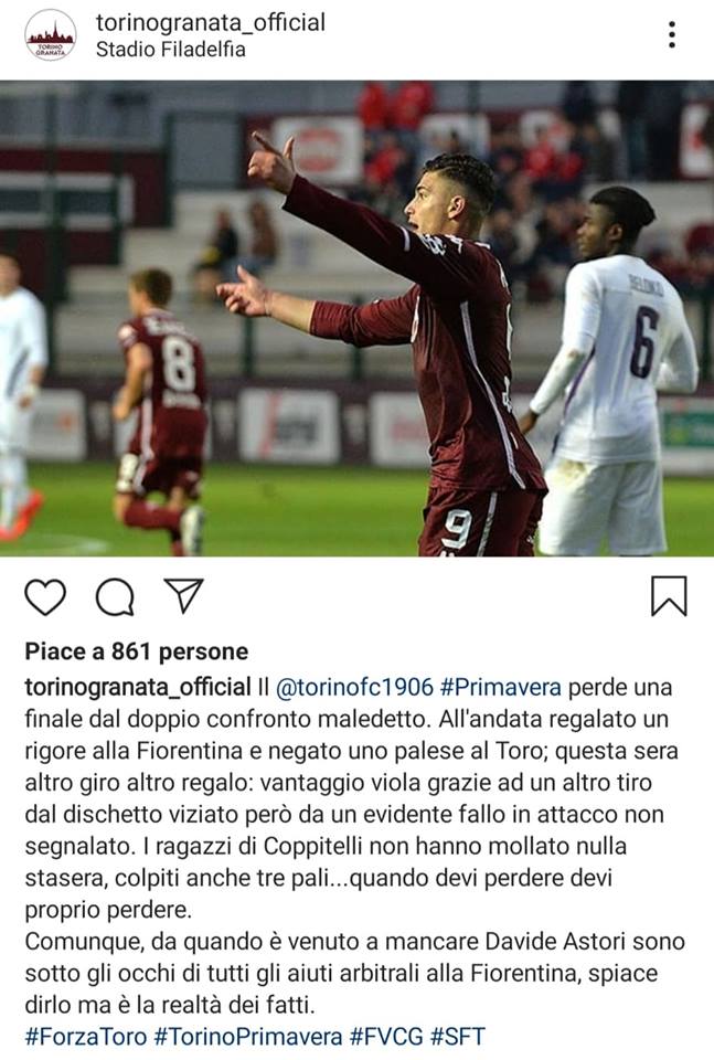 Il Torino primavera perde e molti tifosi granata attaccano e offendono la Fiorentina (FOTO)