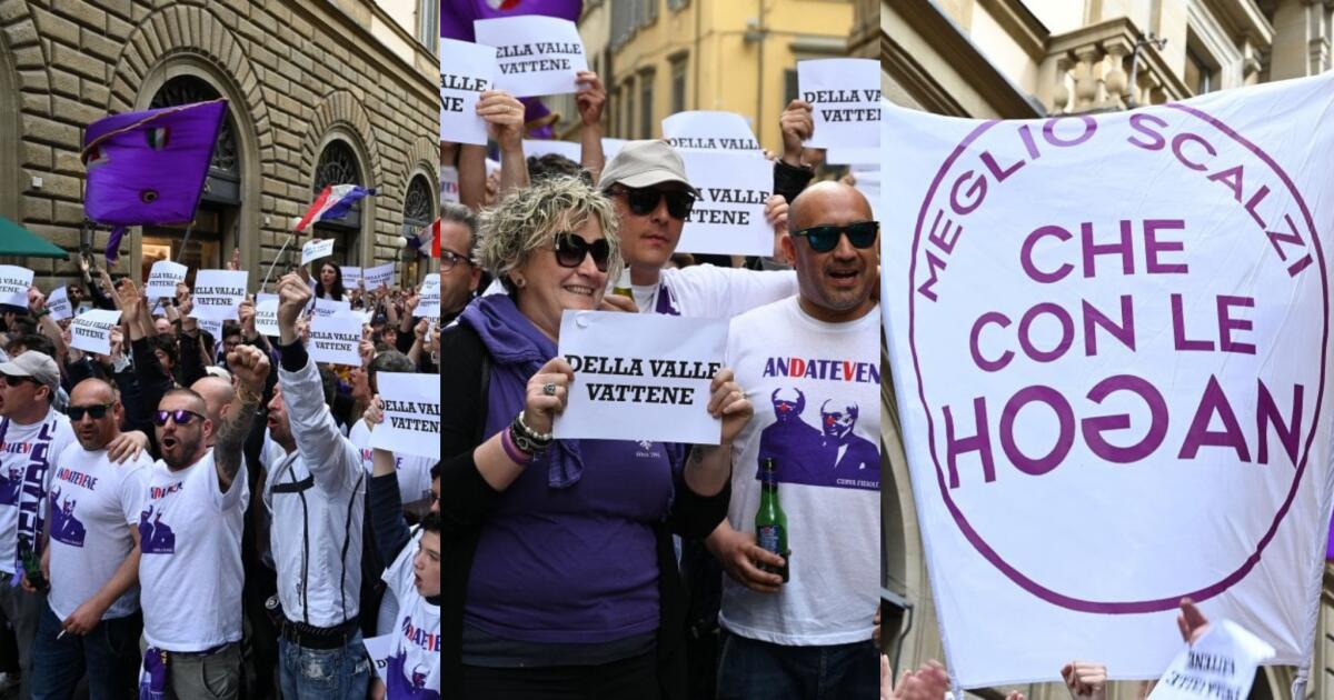 Piu di mille tifosi viola al Flash Mob contro i Della Valle in via Tornabuoni. Le immagini e il racconto - 