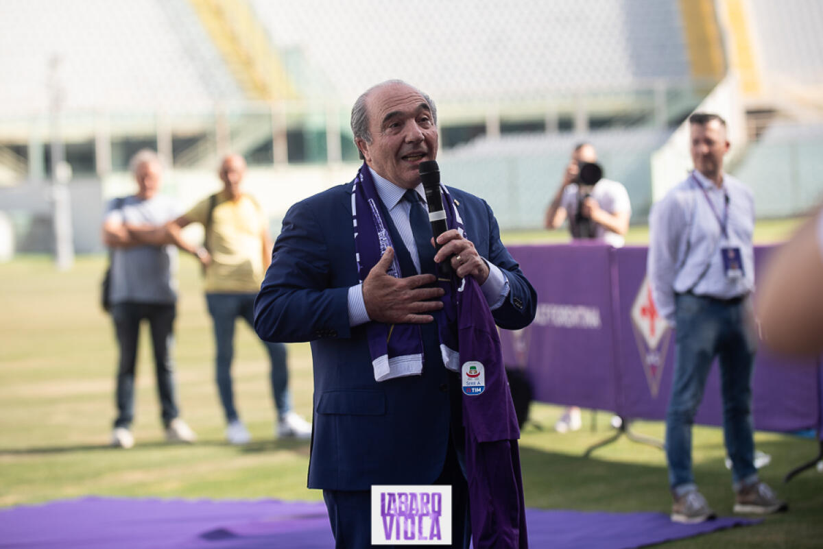 Commisso con il sindaco di Campi Bisenzio ha parlato del progetto del nuovo centro sportivo - Firenze, stadio Franchi, 06/06/2019, presentazione Rocco B. Commisso, foto Fiorenzo Sernacchioli. Copyright Labaroviola.com