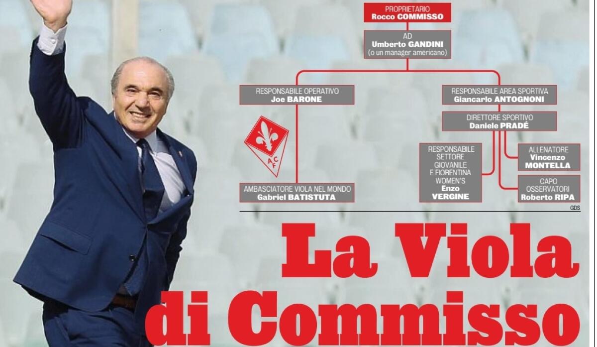 Gazzetta, il grande colpo di Commisso sarà il centravanti, Veretout e Muriel andranno via - 