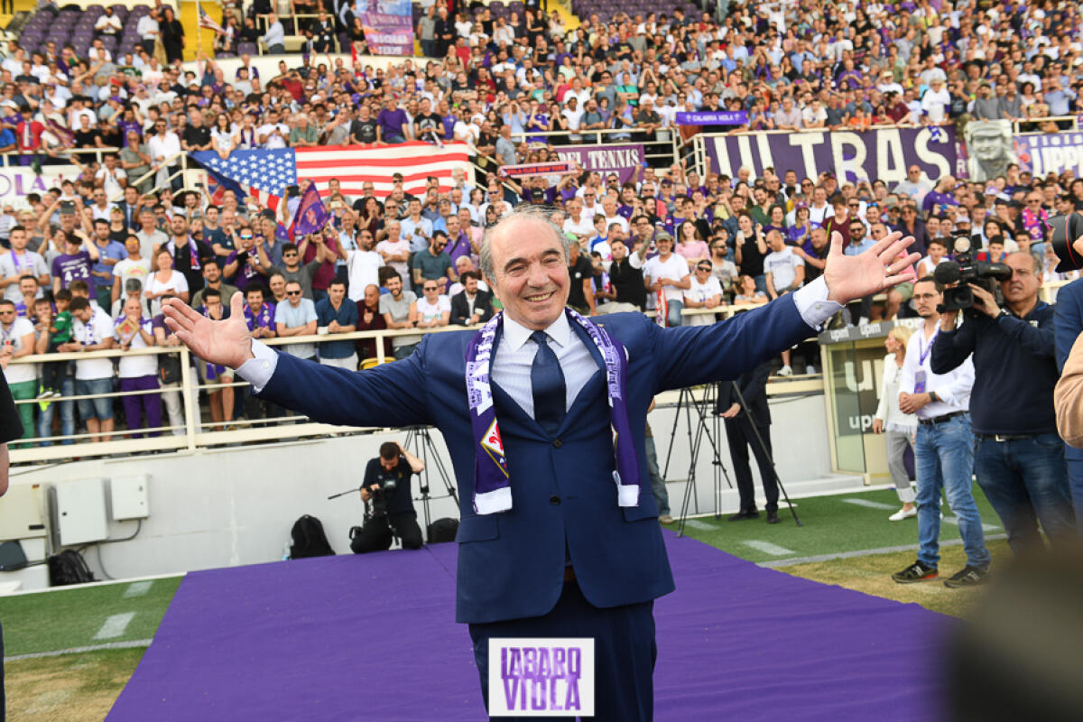 Rocco Commisso: "Chiesa? Si è seduto vicino a me e abbiamo guardato metà partita insieme" - Firenze, stadio Franchi, 06/06/2019, presentazione Rocco B. Commisso, foto Fiorenzo Sernacchioli. Copyright Labaroviola.com