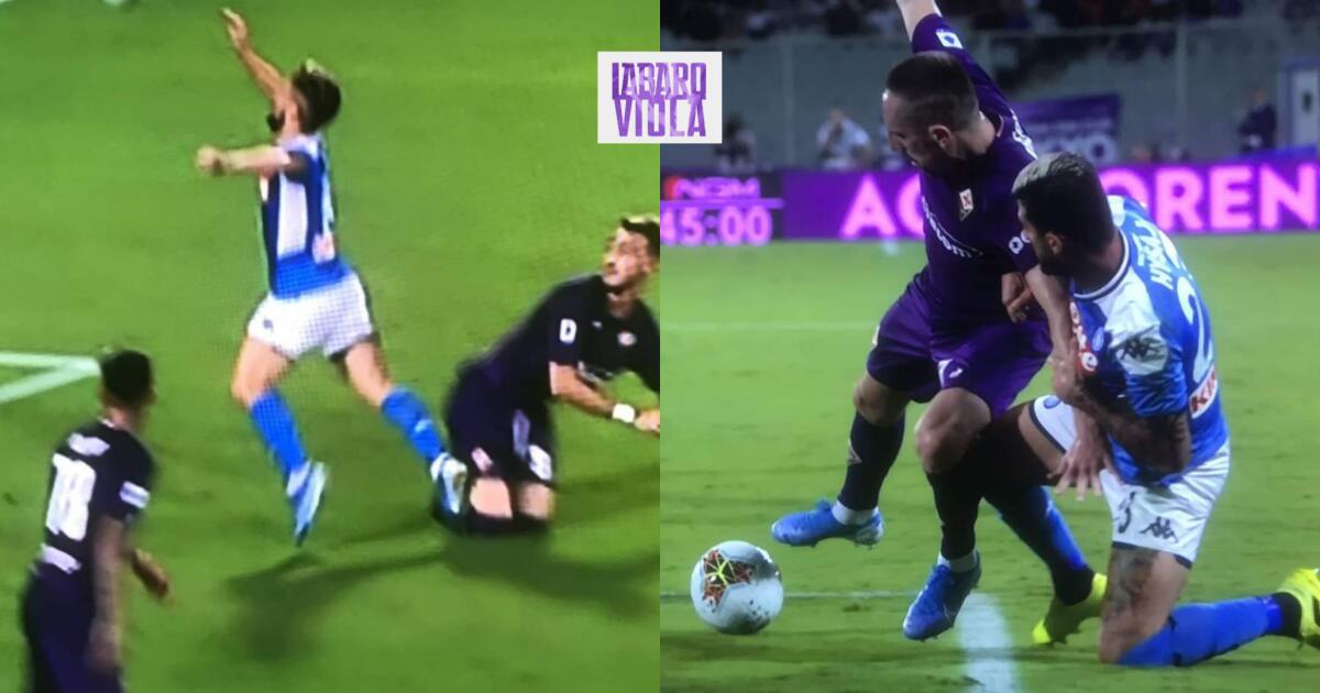 Moviola Gazzetta, Fiorentina derubata. Mertens simula e prende rigore. C'era fallo su Ribery - 