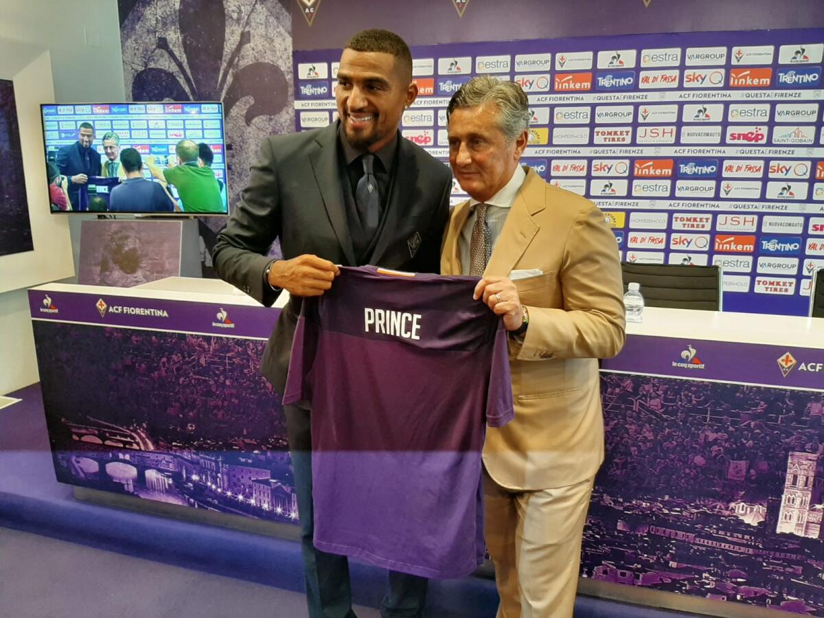 Pradè: "Boateng può rappresentare il bello di Firenze. Ora è maturato, non ho più dubbi su di lui" - Presentazione Boateng - Foto Stefano Borgi