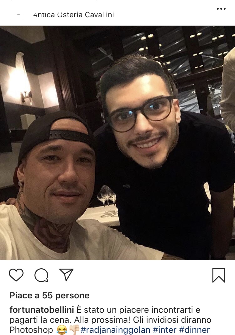 La foto incriminata su Instagram del Luglio 2018