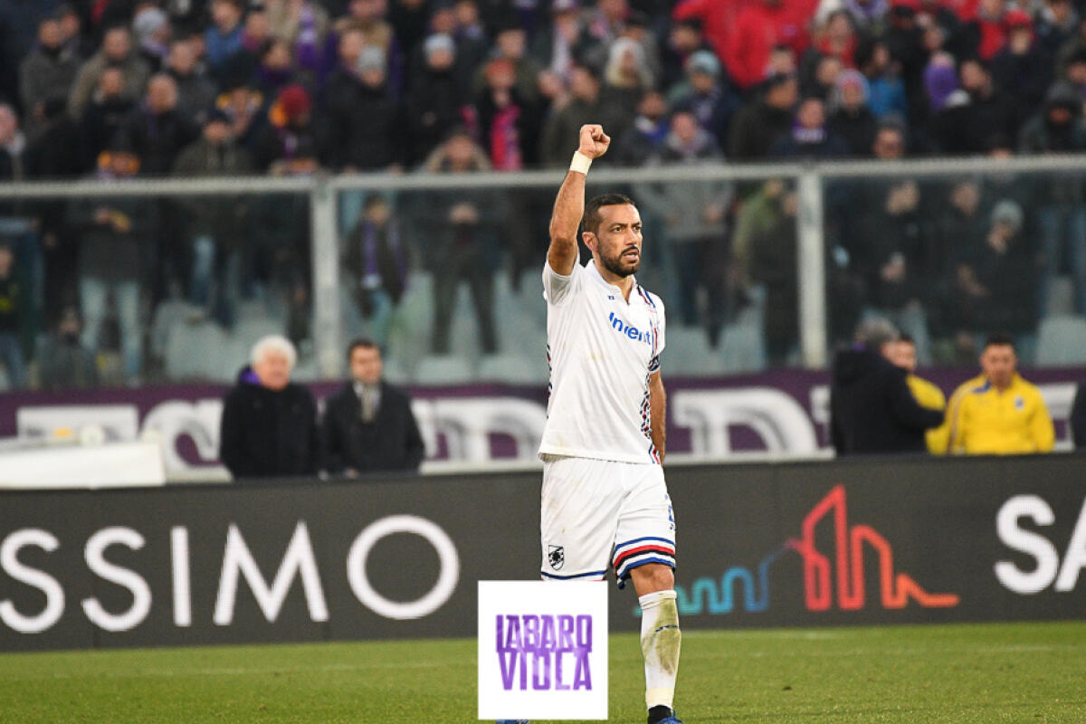 Quagliarella infortunato. Probabile assenza stasera nella partita contro la Fiorentina - Firenze, stadio Franchi, 20.01.2019, Fiorentina-Sampdoria, foto Fiorenzo Sernacchioli. Copyright Labaroviola.com,