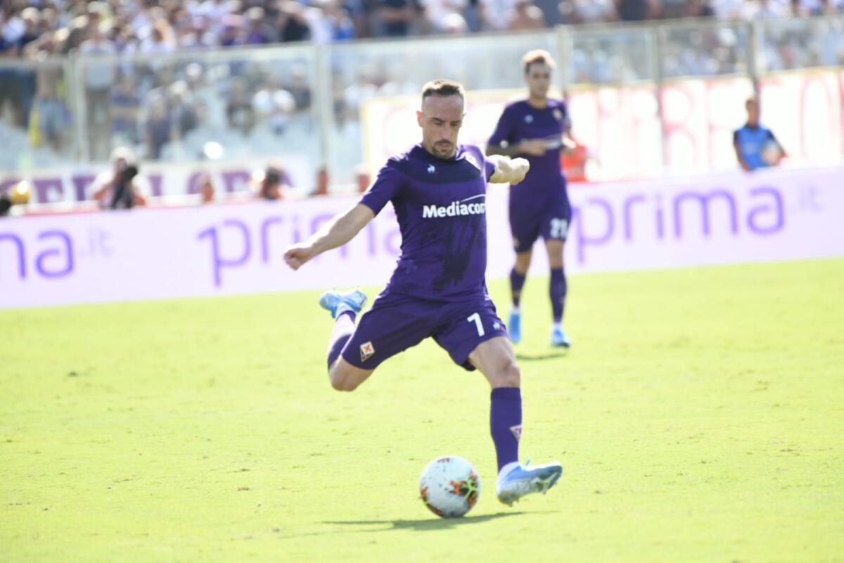 Ribery: “Sono felice, è per questi tifosi che sono qua. Speriamo di vincere la prossima. Oggi...” - Firenze, stadio A.Franchi, 14.09.2019, Fiorentina-Juventus, foto Fiorenzo Sernacchioli. Copyright Labaroviola.com, Ribery