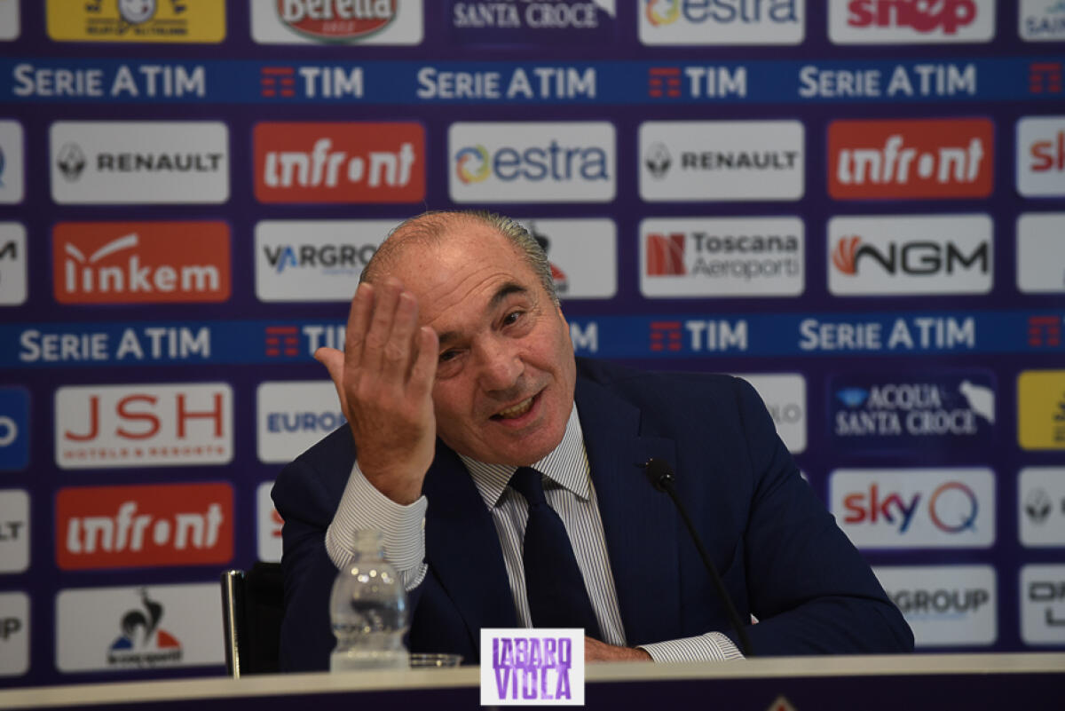 Commisso: "Stadio? Dateci tempo, in 25 anni non è stato fatto nulla. I costi? Ci penso io" - Firenze, stadio Franchi, 06/06/2019, presentazione Rocco B. Commisso, foto Fiorenzo Sernacchioli. Copyright Labaroviola.com
