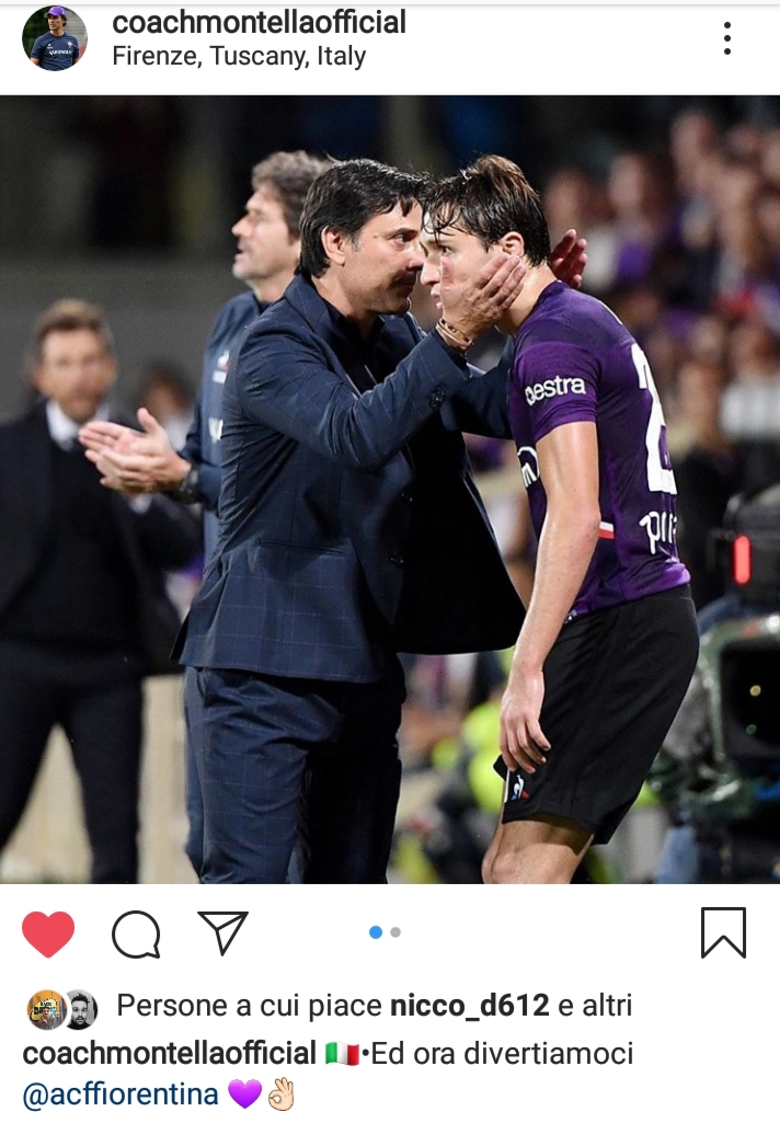 Montella intanto "gongola" sui social: "E ora divertiamoci Fiorentina.." (FOTO)