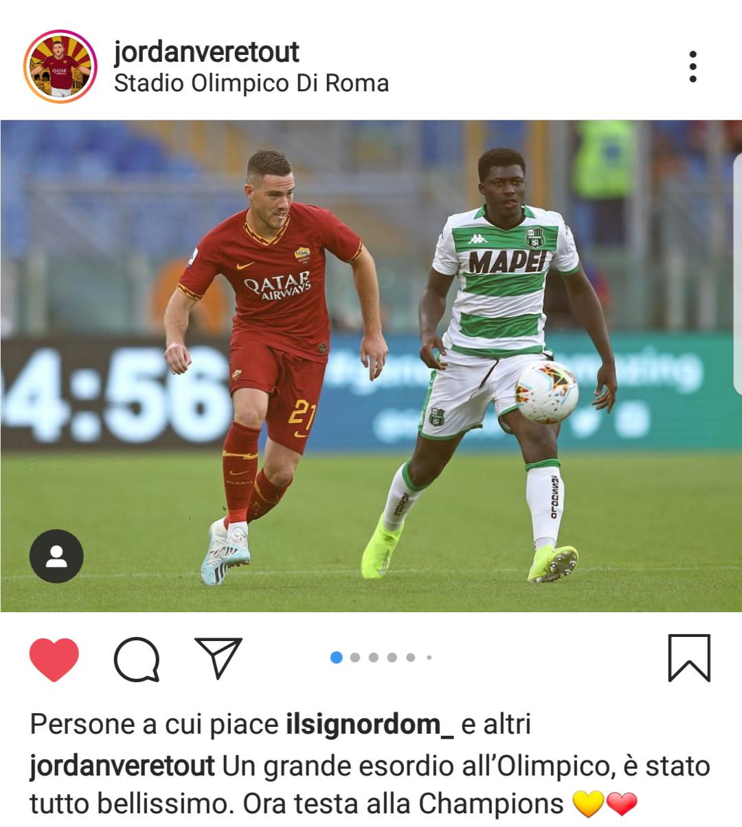(FOTO) Veretout che figuraccia: "Testa alla Champions". Ma la Roma gioca l'Europa League