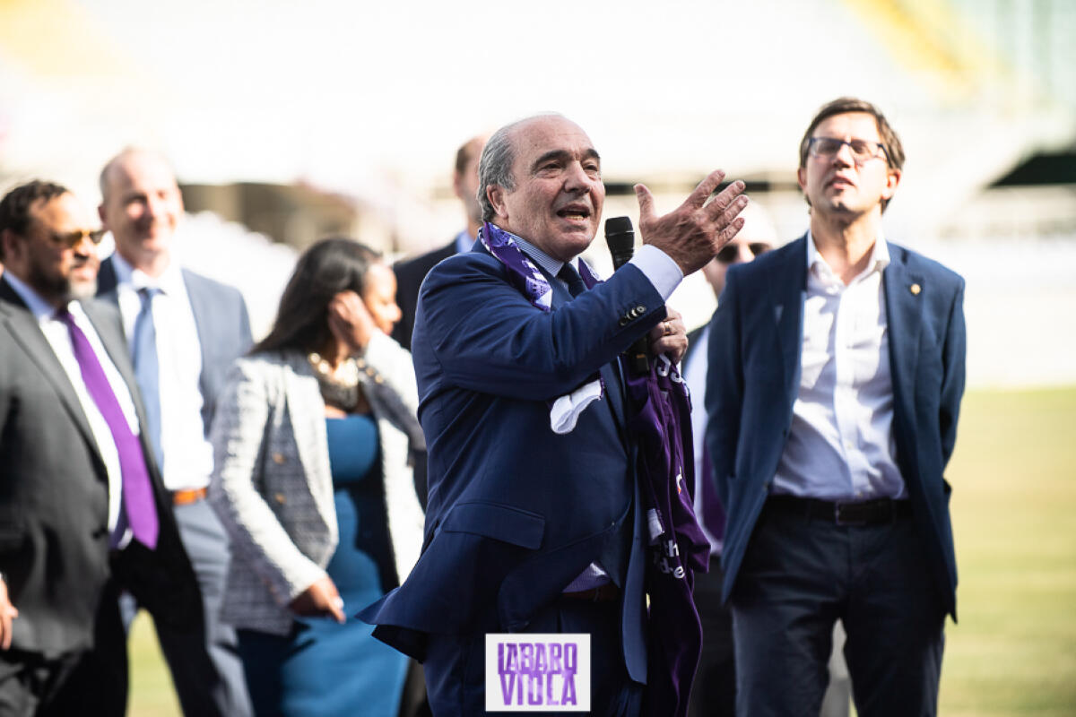 Commisso: "Fatemi fare lo stadio a Firenze, i soldi ci sono, fosse per me lo farei domani" - Firenze, stadio Franchi, 06/06/2019, presentazione Rocco B. Commisso, foto Fiorenzo Sernacchioli. Copyright Labaroviola.com