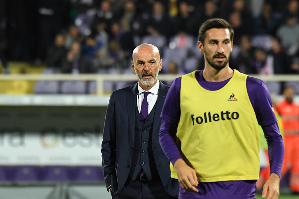 Pioli: "Sono sicuro che Astori è contento di vedermi qui. Era una persona davvero speciale" - Firenze, stadio Artemio Franchi. Foto Fiorenzo Sernacchioli. Copyright Labaroviola.com Davide Astori, Pioli