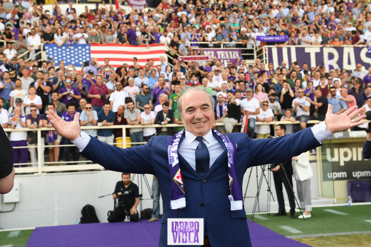 Commisso: "Voglio tenere la Fiorentina per sempre, non ci saranno altri investimenti oltre alla Fiorentina" - Firenze, stadio Franchi, 06/06/2019, presentazione Rocco B. Commisso, foto Fiorenzo Sernacchioli. Copyright Labaroviola.com