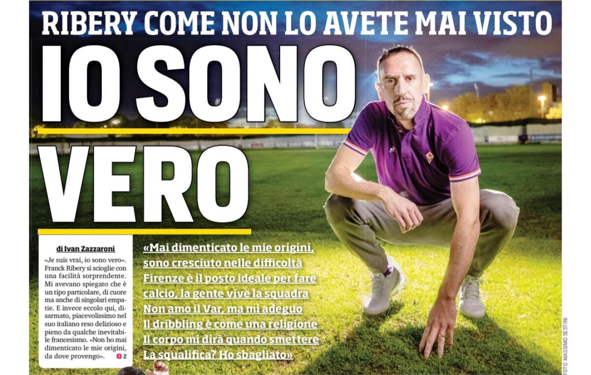 Ribery: "Con Montella grande rapporto. Chiesa meglio esterno che attaccante. Dopo il rosso..." - 