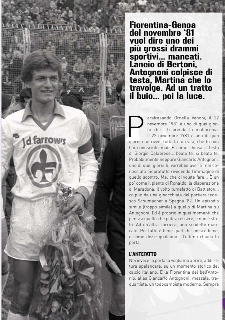 22 Novembre ‘81, quando Firenze ebbe paura per Antognoni in quel Fiorentina-Genoa