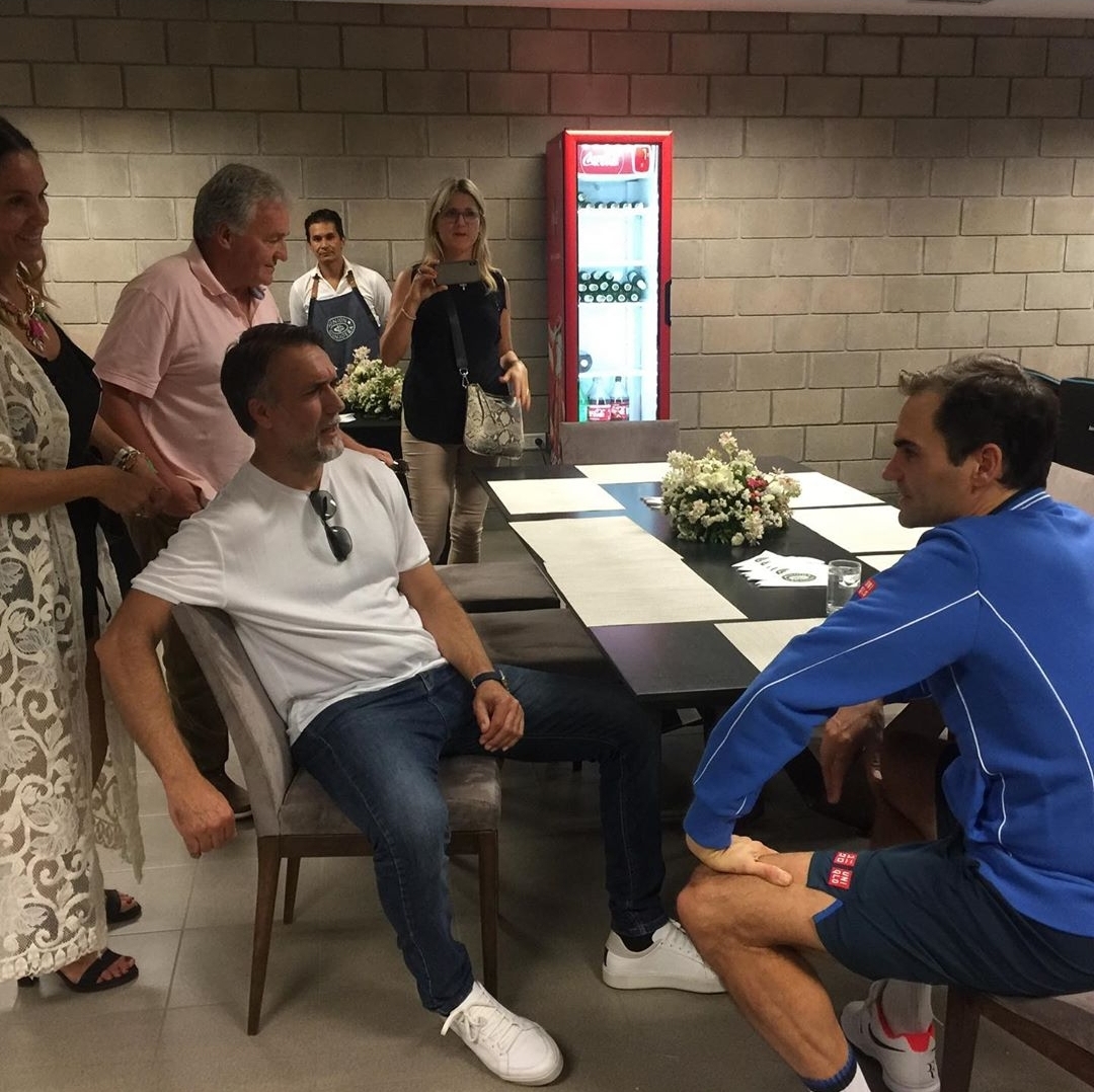 [FOTO] Batistuta fa visita a Roger Federer: "Che bella rimpatriata, è sempre un piacere vederti!"