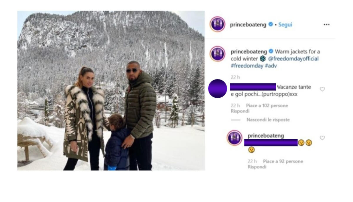 Battibecco tra un tifoso e Boateng: "Vacanze tante e pochi gol". La risposta del ghanese.. - 