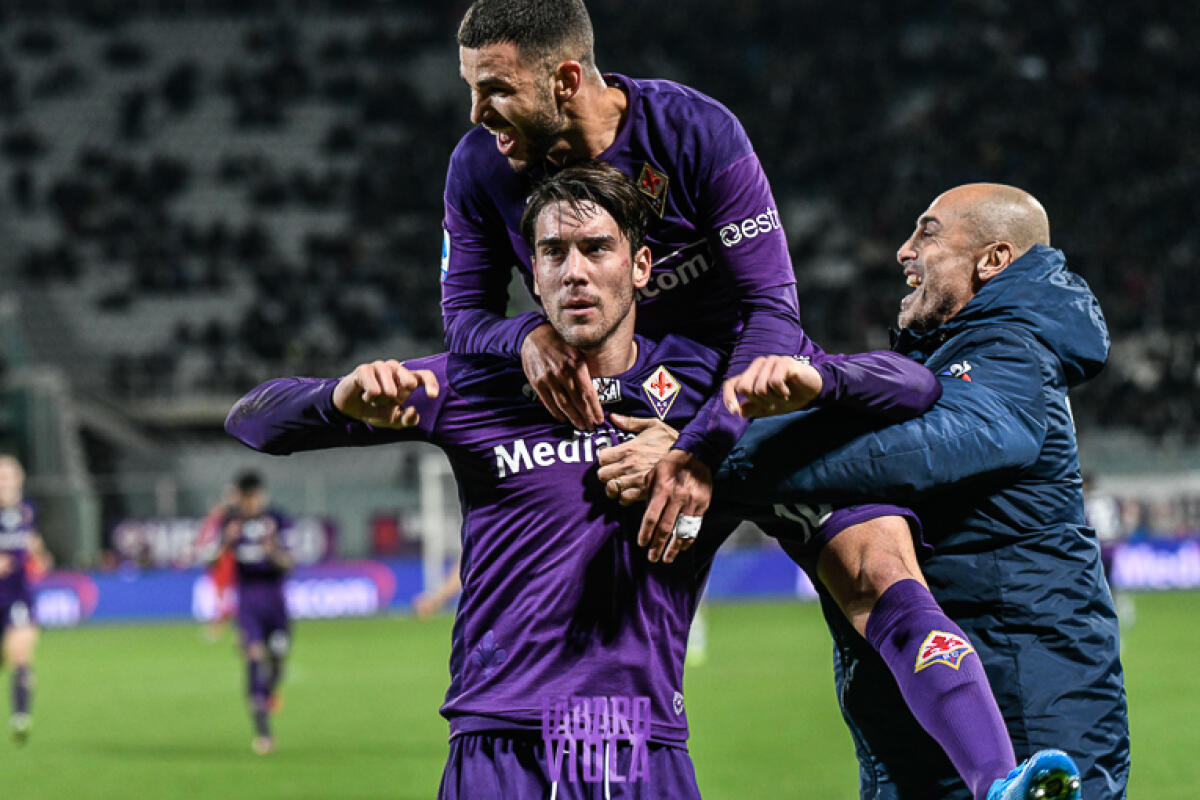 Vlahovic: "Il gol con l'Inter devo dimenticarlo, tra tre giorni c'è la Roma. Vogliamo vincere" - Firenze, stadio Artemio Franchi, 15.12.2019, Fiorentina-Inter, Foto Fiorenzo Sernacchioli. Copyright Labaroviola.com
