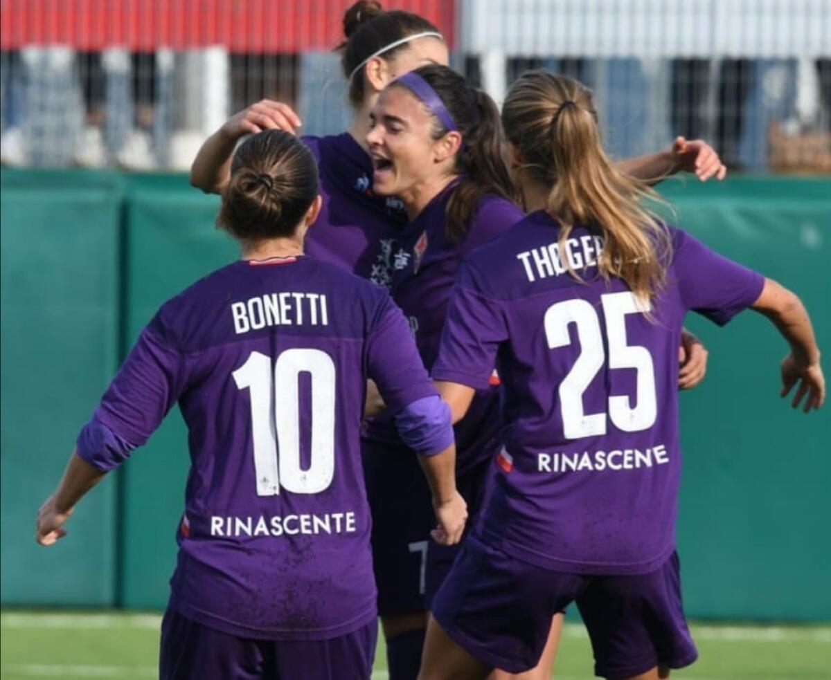 La Fiorentina Women's ha vinto 3-0 contro l'Empoli Ladies. Reti di Agard, Bonetti e Cordia - 