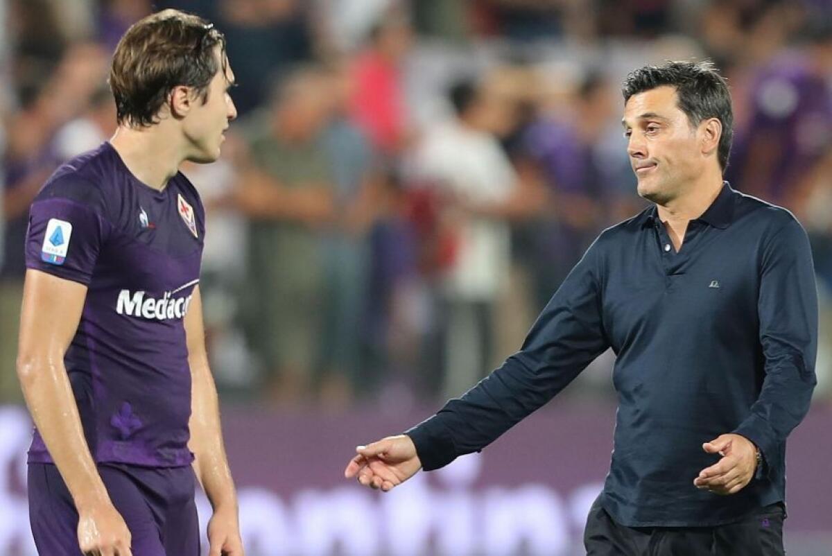 Montella carica Chiesa: "È un calciatore straordinario, la Fiorentina con lui può giocarsela ovunque" - 
