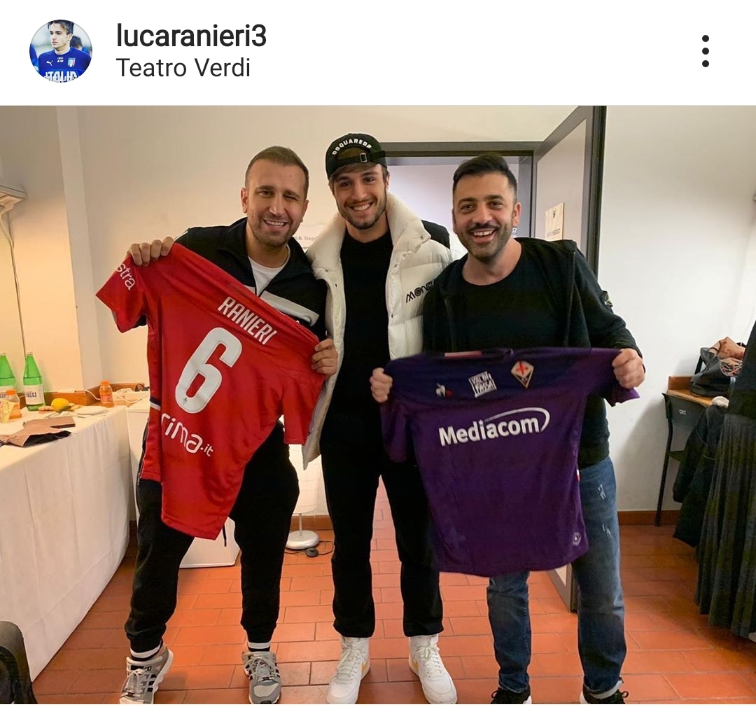 Pio e Amedeo con la maglia della Fiorentina, Ranieri gli regala due maglie. Ecco il post