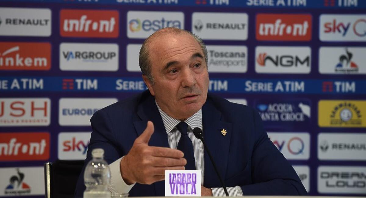 Commisso: "Ho visto tutta un'altra squadra. Visto come urla Iachini? Cutrone? Non so..." - Firenze, stadio Franchi, 06/06/2019, presentazione Rocco B. Commisso, foto Fiorenzo Sernacchioli. Copyright Labaroviola.com