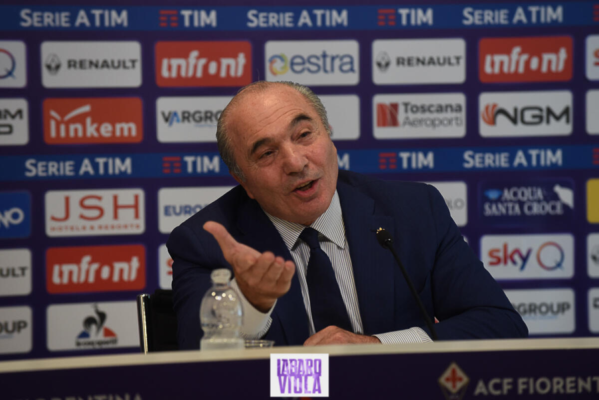 Commisso: "Stadio? Si va avanti sperando che la politica ci aiuti, il problema in Italia..." - Firenze, stadio Franchi, 06/06/2019, presentazione Rocco B. Commisso, foto Fiorenzo Sernacchioli. Copyright Labaroviola.com