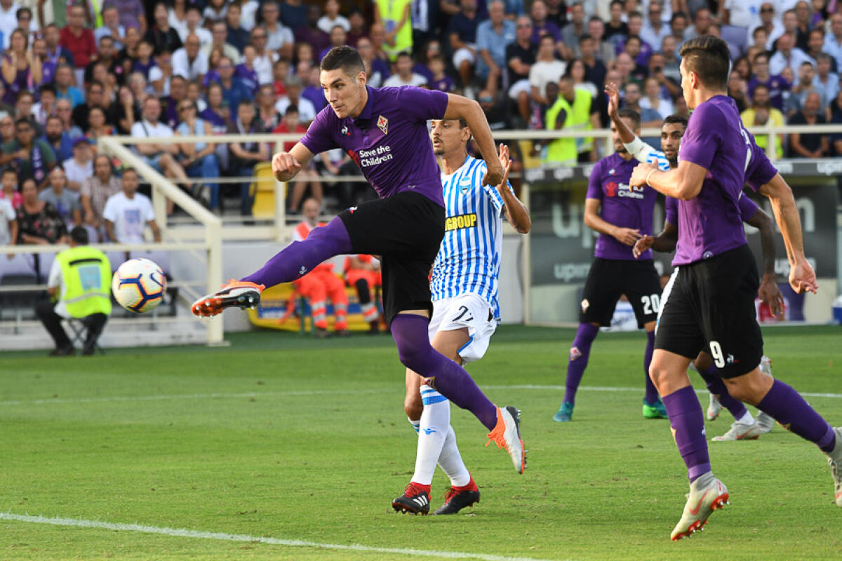 Fiorentina-Spal, gli ultimi tre precedenti in Serie A tra le due squadre. Nessuna vittoria della Spal - Firenze, stadio Artemio Franchi, 22.09.2018, Fiorentina-Spal, Foto Fiorenzo Sernacchioli. Copyright Labaroviola.com, Milenkovic