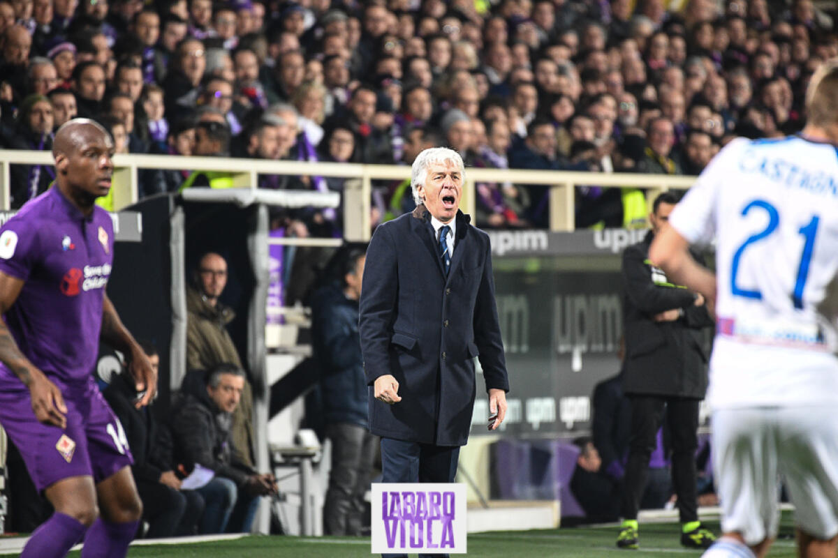 Clima ostile per Gasperini: Cori e fischi da parte dei tifosi viola all'indirizzo del tecnico nerazzurro - Firenze, stadio Franchi, 27.02.2019, Fiorentina-Atalanta, foto Fiorenzo Sernacchioli. Copyright Labaroviola.com,
