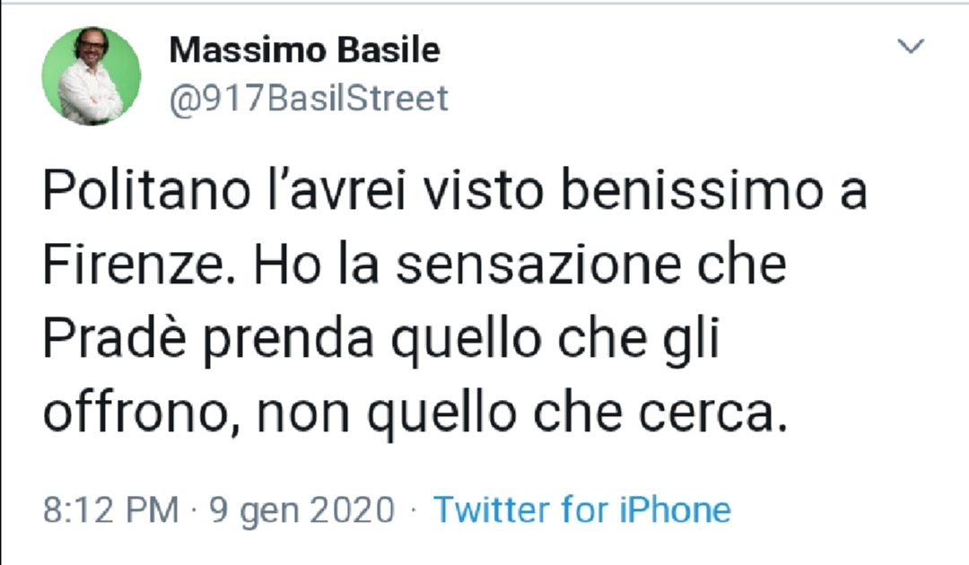 Basile: "Ho la sensazione che Pradè prenda i giocatori che gli offrono, non quello che cerca"