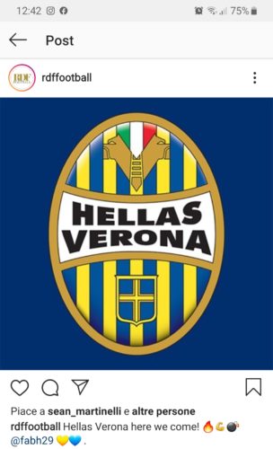 "Hellas Verona, arriviamo" L'annuncio social del manager di Borini. Sfuma la viola