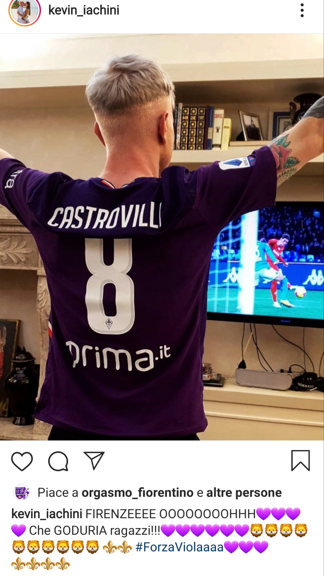 "Che goduria ragazzi.." Kevin Iachini esulta alla vittoria di babbo Giuseppe al 90'